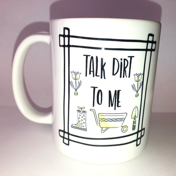 BARN OWL DESIGNS Talk Dirt To Me Funny Garden Mug for Gardeners Coffee Tea NWT! - Picture 4 of 10